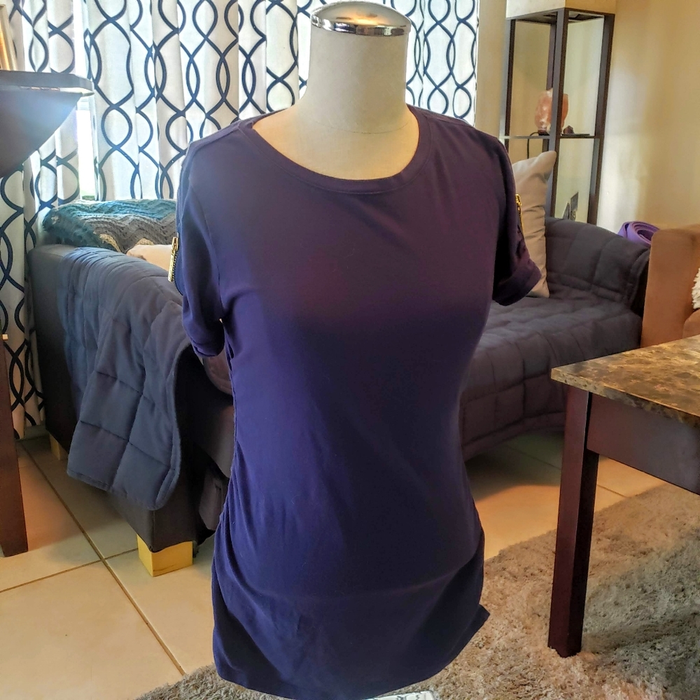 2 for $7! Michael kors navy blue short sleeve top